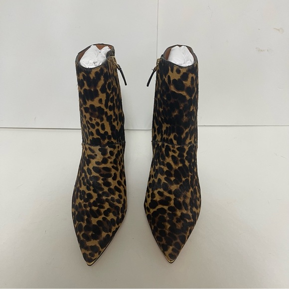 Tory Burch Lila Genuine Leopard Print Calf Hair Pointed Toe Bootie/ New! Reemoly - Picture 4 of 13